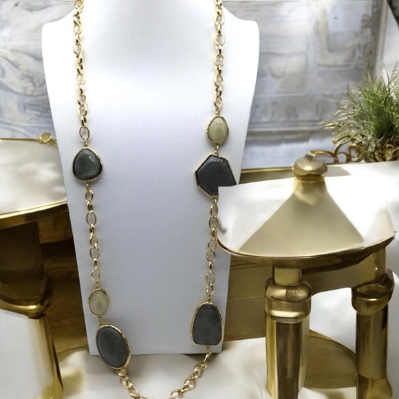 Chico's “Megan” Long Chalcedony Link Necklace - Picture 6 of 16